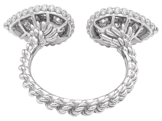 Boucheron Ring, "Serpent Bohème Motif S", Weißgold, Diamanten. - Ansicht 3