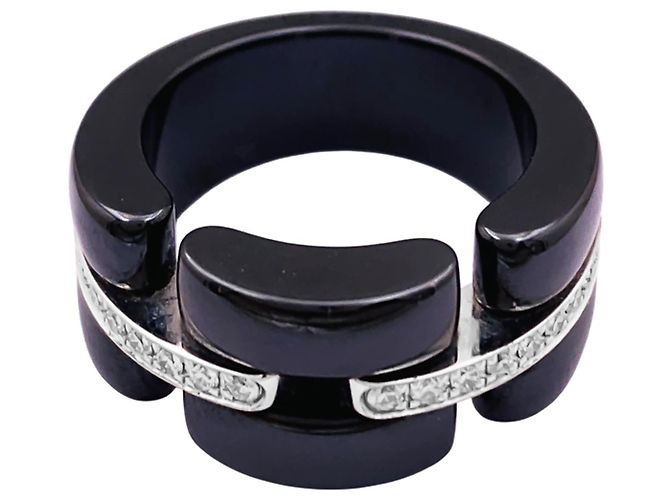 Chanel Ring, "Ultra", Weißgold, schwarze Keramik, Diamanten. - Ansicht 2