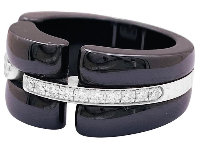 Chanel Ring, "Ultra", Weißgold, schwarze Keramik, Diamanten. - Ansicht 3