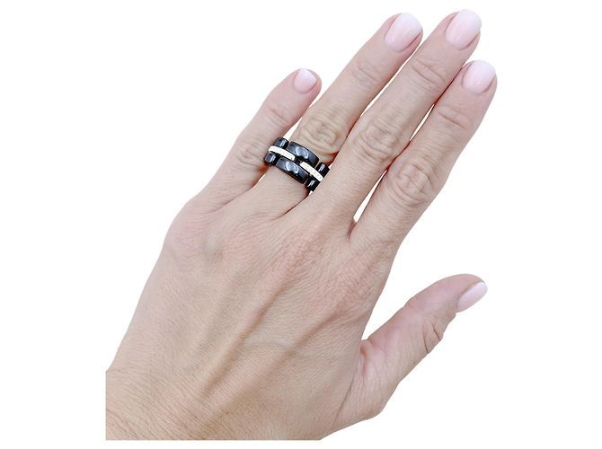 Chanel Ring, "Ultra", Weißgold, schwarze Keramik, Diamanten. - Ansicht 6