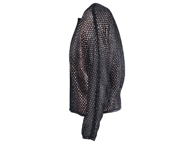 Autre Marque Bomber in mesh nera con cristalli Marco de Vincenzo Nero - vista 2