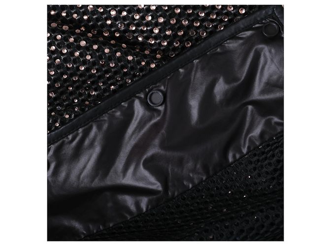 Autre Marque Bomber in mesh nera con cristalli Marco de Vincenzo Nero - vista 7