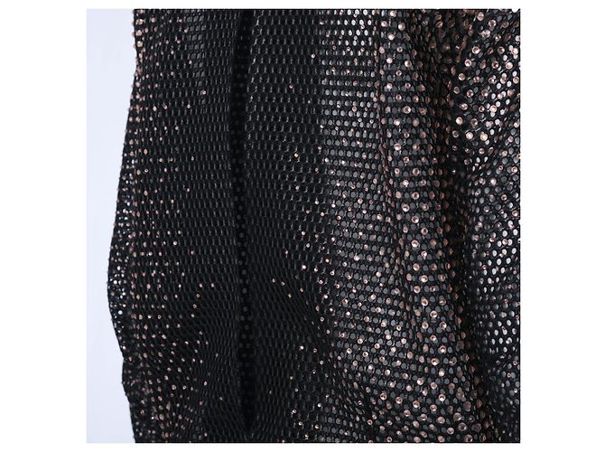 Autre Marque Bomber in mesh nera con cristalli Marco de Vincenzo Nero - vista 8