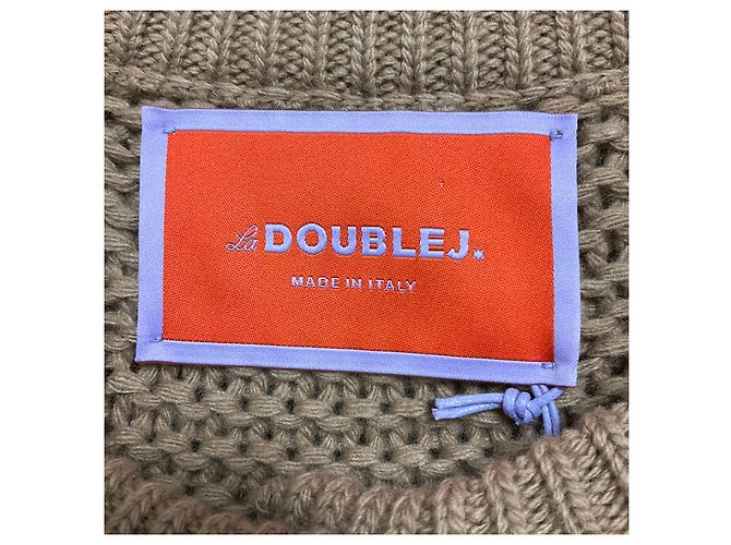 Autre Marque La DoubleJ Portrait Cardigan aus grobem braunem Wollstrick - Ansicht 4