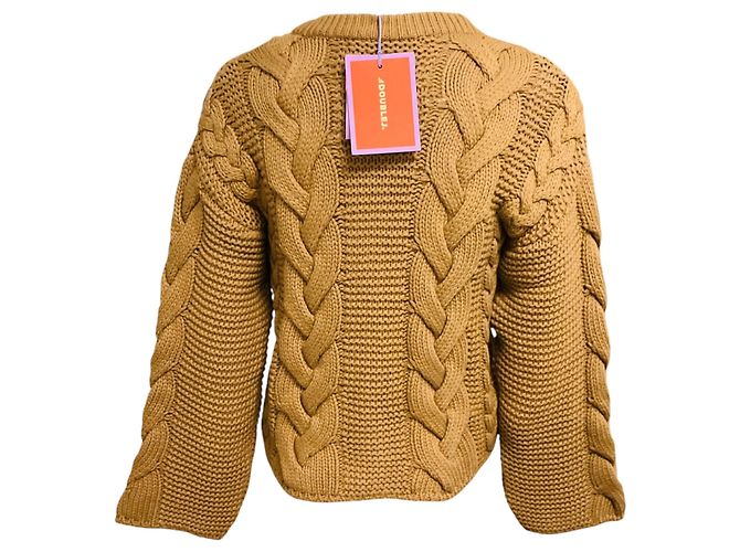 Autre Marque La DoubleJ Portrait Cardigan aus grobem braunem Strick - Ansicht 3