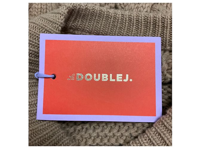 Autre Marque La DoubleJ Portrait Cardigan aus grobem braunem Strick - Ansicht 5