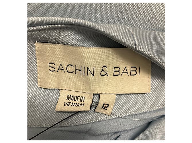 Autre Marque Sachin & Babi Bonnie One Shoulder Column Kleid in Ash Blue Blau - Ansicht 4