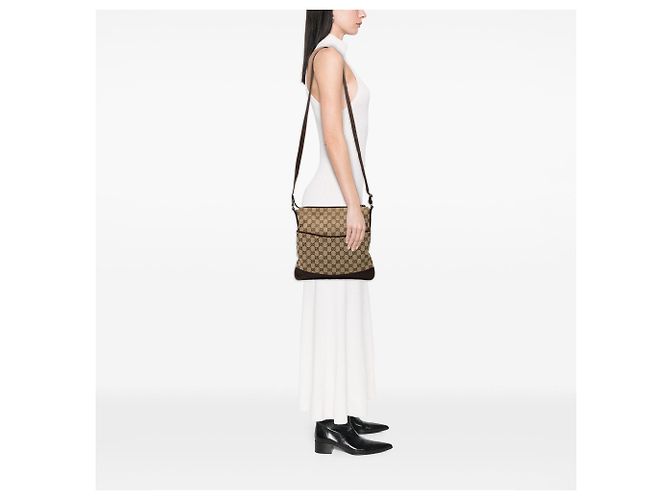 Borsa a tracolla Gucci GG Canvas Beige - vista 6