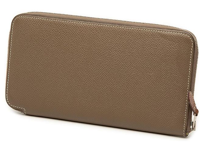 Cartera larga Hermès Azap Silk In en cuero Epsom marrón Castaño - vista 2