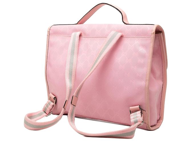 Mochila Gucci GG Estampada Rosa - vista 2