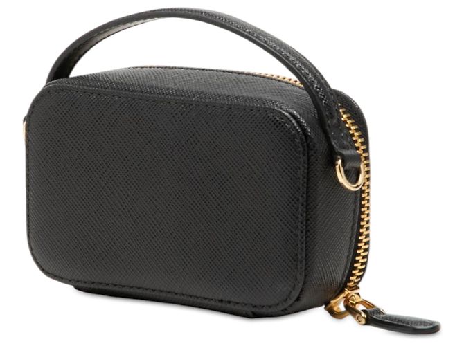 Mini bolsa pochette Prada em Saffiano preta Preto - vista 2