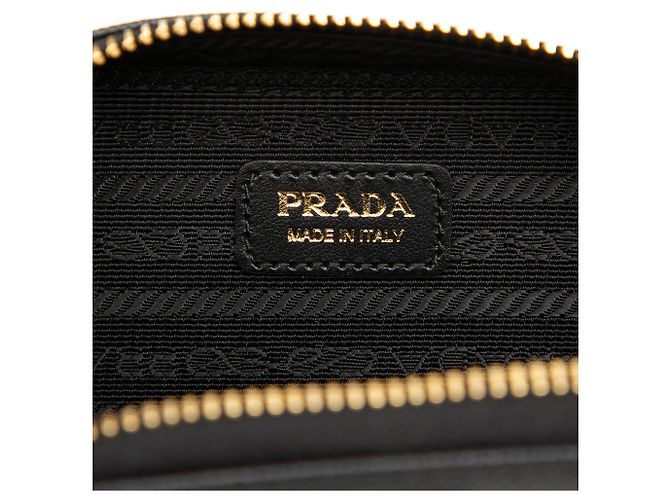 Mini bolsa pochette Prada em Saffiano preta Preto - vista 5