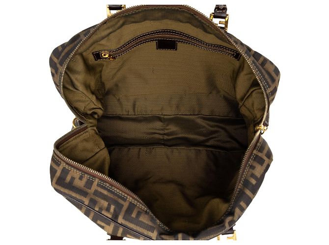 Borsa business Fendi Zucca Canvas marrone - vista 4