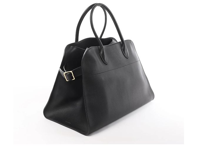 Borsa in pelle Soft Margaux 15 The Row in nero Beige - vista 2