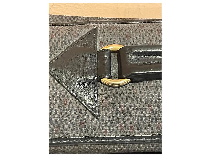 Borsone Yves Saint Laurent in tessuto monogram Marrone Nero - vista 10