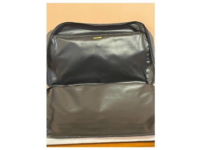 Borsone Yves Saint Laurent in tessuto monogram Marrone Nero - vista 5