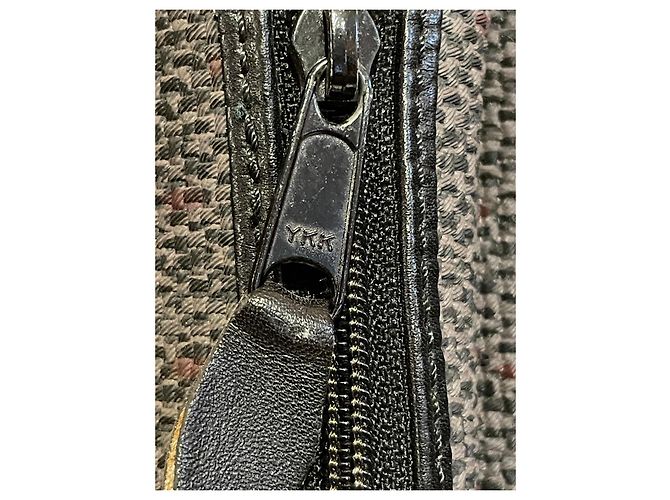 Borsone Yves Saint Laurent in tessuto monogram Marrone Nero - vista 7
