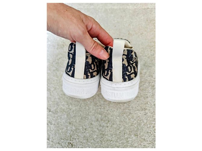 Christian Dior Oblique Sneaker aus Jacquard-Canvas Schwarz Beige Marineblau - Ansicht 4