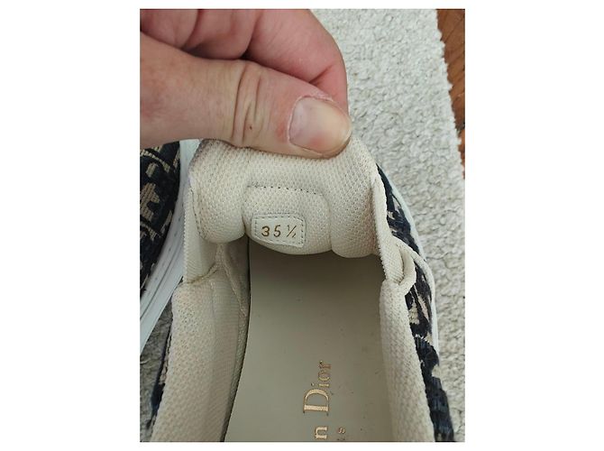 Christian Dior Oblique Sneaker aus Jacquard-Canvas Schwarz Beige Marineblau - Ansicht 6