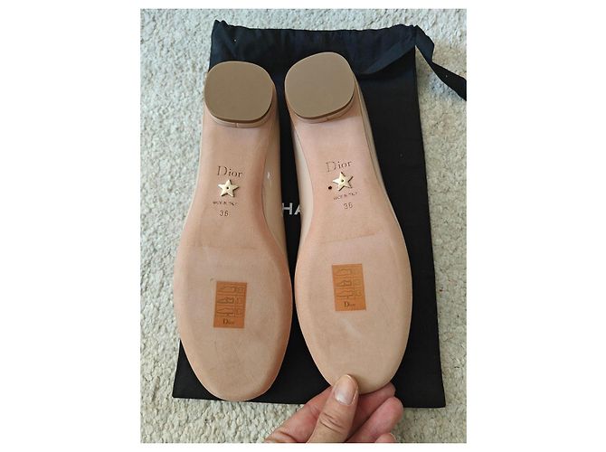 Bailarinas de charol Christian Dior Beige - vista 5