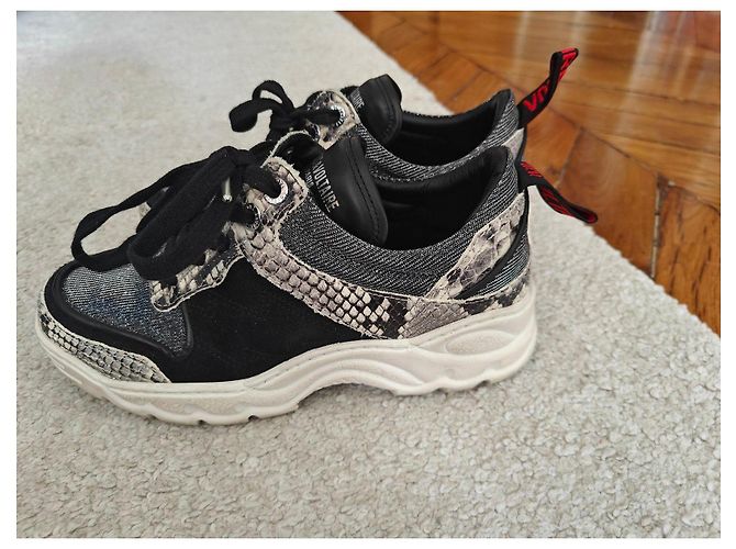 Sneakers Zadig & Voltaire in pelle e pitone Nero Stampa python - vista 5