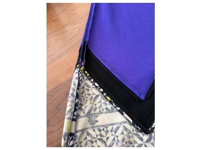Vestido de lana Emilio Pucci estampado geométrico Negro Blanco Púrpura Amarillo - vista 6