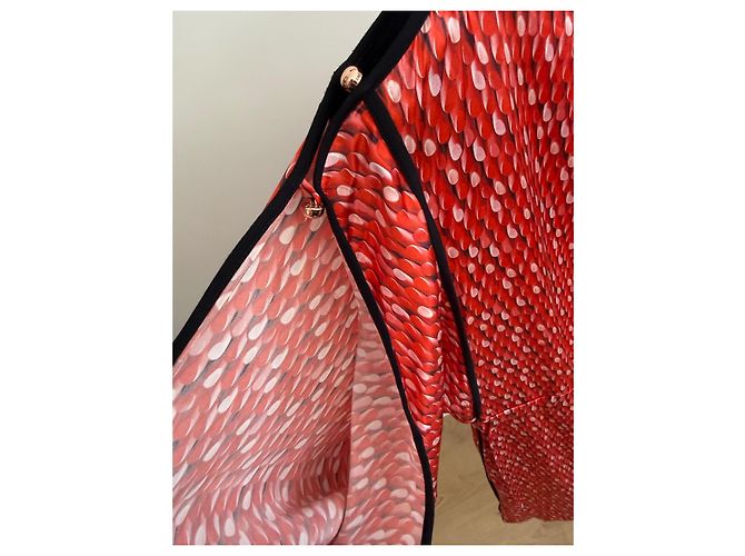 Escada Sport Vestido de mezcla de seda con estampado abstracto Negro Rosa Blanco Roja - vista 4