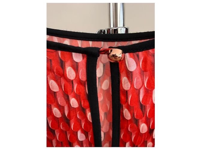 Escada Sport Vestido de mezcla de seda con estampado abstracto Negro Rosa Blanco Roja - vista 5