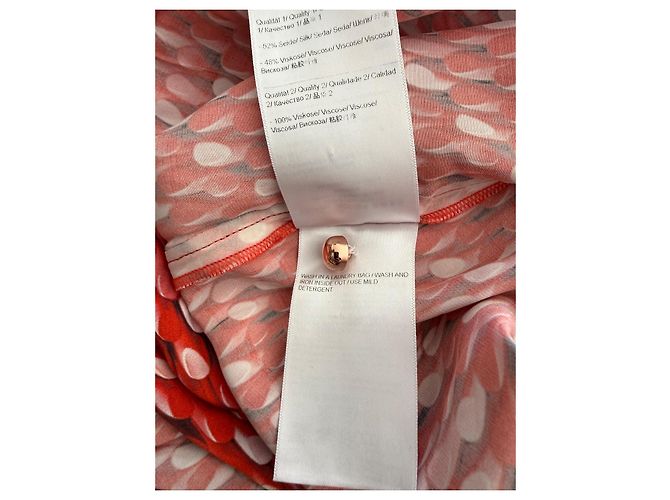 Escada Sport Vestido de mezcla de seda con estampado abstracto Negro Rosa Blanco Roja - vista 8