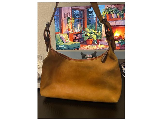 Borsa a tracolla Dolce & Gabbana in pelle marrone - vista 3