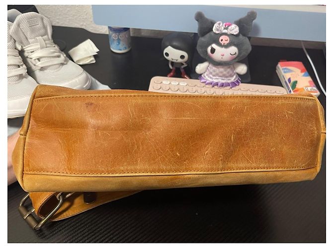 Borsa a tracolla Dolce & Gabbana in pelle marrone - vista 5