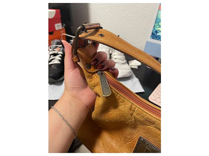 Borsa a tracolla Dolce & Gabbana in pelle marrone - vista 6