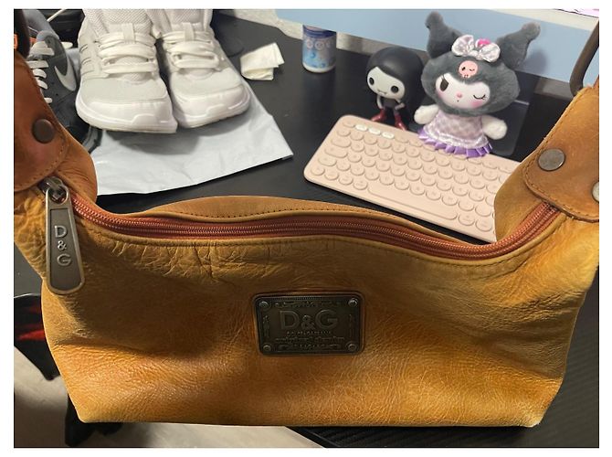 Borsa a tracolla Dolce & Gabbana in pelle marrone - vista 7