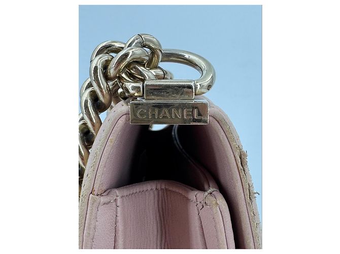 Chanel Boy Medium Schultertasche Rosa Lammleder Pink - Ansicht 9