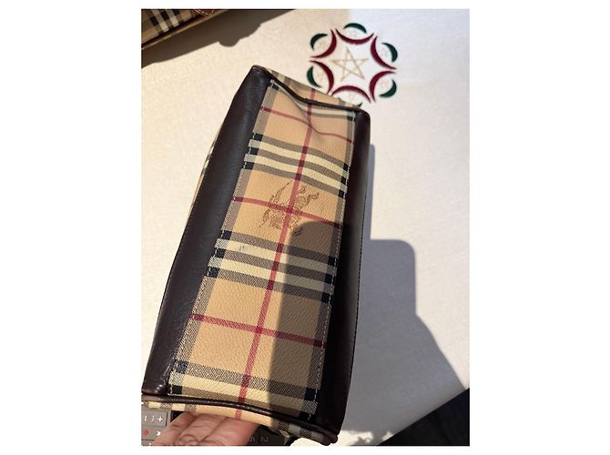 Burberry Check Reisetasche Braun Beige - Ansicht 10