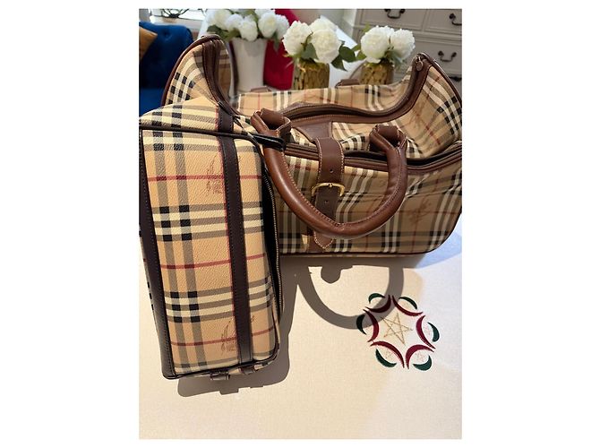 Burberry Check Reisetasche Braun Beige - Ansicht 11