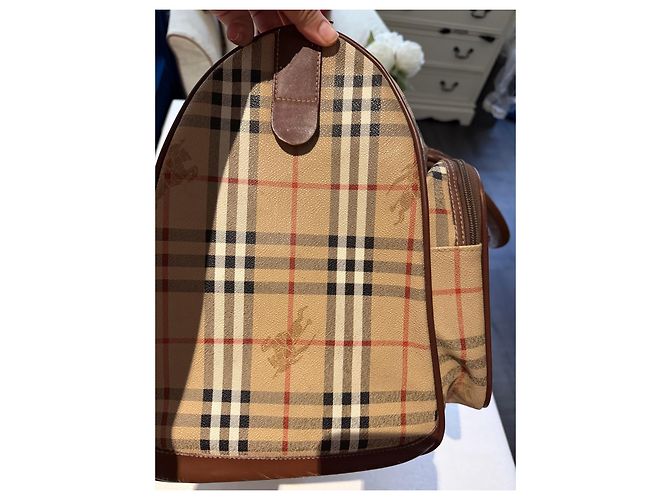 Burberry Check Reisetasche Braun Beige - Ansicht 5