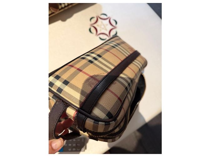 Burberry Check Reisetasche Braun Beige - Ansicht 9
