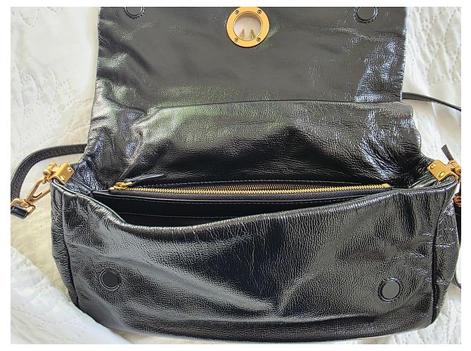 Pinko Love Bag Click Soft Borsa a tracolla pelle verniciata nera Nero - vista 14