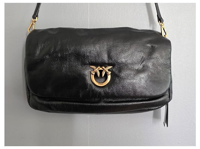 Pinko Love Bag Click Soft Borsa a tracolla pelle verniciata nera Nero - vista 2