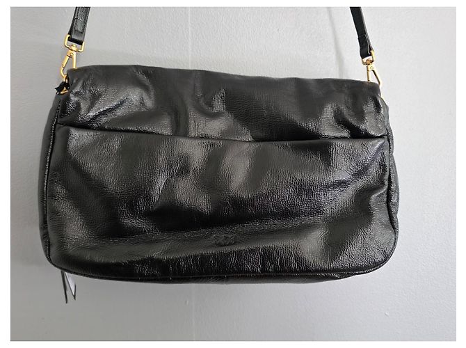 Pinko Love Bag Click Soft Borsa a tracolla pelle verniciata nera Nero - vista 4