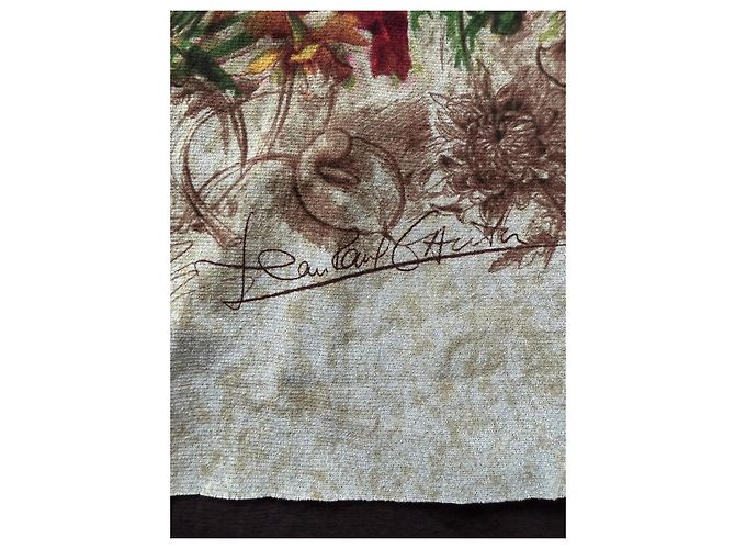 Jean Paul Gaultier Mesh Maxirock mit Blumenprint Braun Mehrfarben - Ansicht 4
