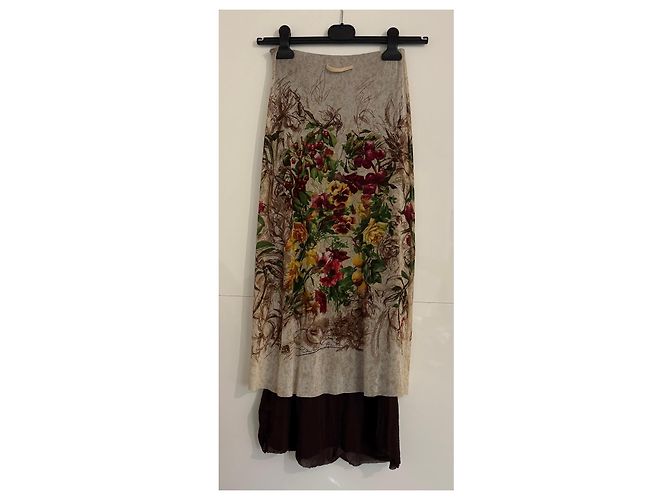 Jean Paul Gaultier Mesh Maxirock mit Blumenprint Braun Mehrfarben - Ansicht 6