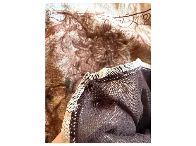 Jean Paul Gaultier Mesh Maxirock mit Blumenprint Braun Mehrfarben - Ansicht 9