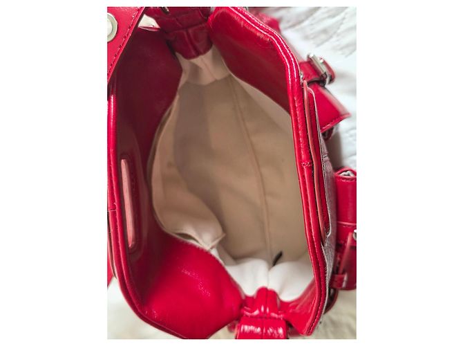 Maje Borsa Miss M Cargo in pelle craquelé rossa Rosso - vista 11