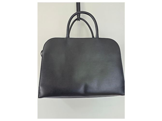 Hugo Boss Borsa Tote BOSS Ariell in pelle nera e tela beige Nero - vista 10