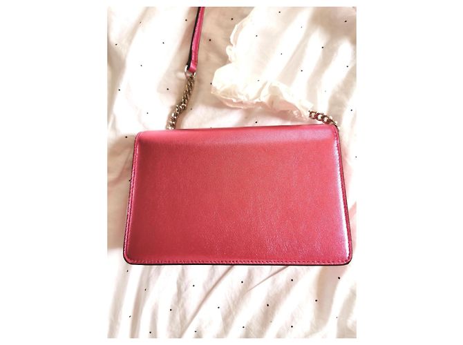 Jimmy Choo Borsa a tracolla in pelle rosa metallizzato - vista 14