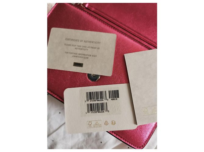Jimmy Choo Borsa a tracolla in pelle rosa metallizzato - vista 18