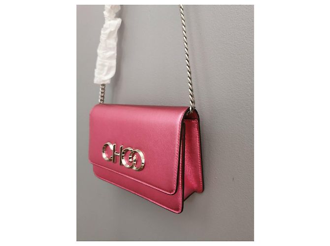 Jimmy Choo Borsa a tracolla in pelle rosa metallizzato - vista 3