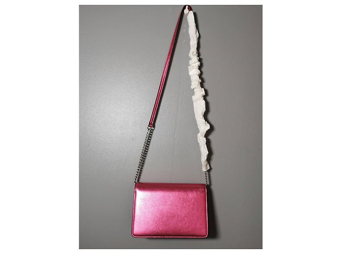 Jimmy Choo Borsa a tracolla in pelle rosa metallizzato - vista 5